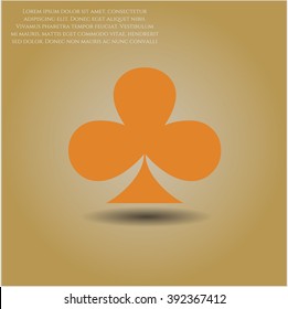 Poker clover icon vector illustration