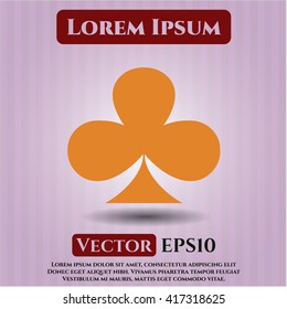 poker clover icon vector symbol flat eps jpg app web