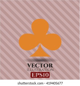 poker clover icon vector symbol flat eps jpg app web