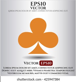 poker clover icon vector symbol flat eps jpg app web