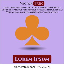 poker clover icon vector symbol flat eps jpg app web