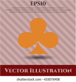 poker clover icon vector symbol flat eps jpg app web