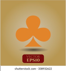 Poker clover vector icon
