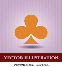 Poker clover vector icon