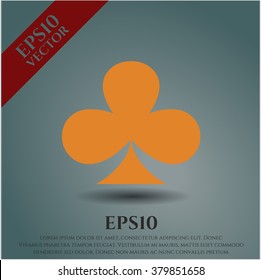 Poker clover vector icon