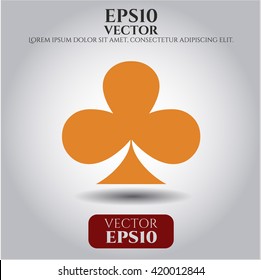 Poker clover vector icon