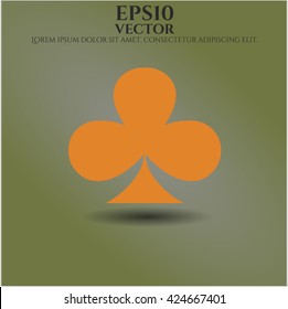 Poker clover vector icon