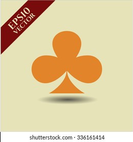 Poker clover vector icon or symbol