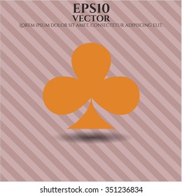 Poker clover vector icon or symbol