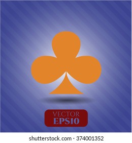 Poker clover vector icon or symbol