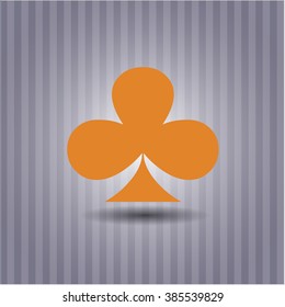 Poker clover vector icon or symbol