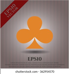 Poker clover vector symbol
