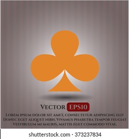 Poker clover vector symbol