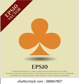 Poker clover vector symbol
