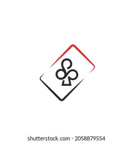 poker club card game icon vector concept design template web