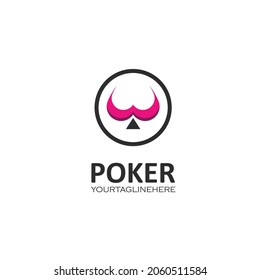 poker club card game icon vector illustration design template web