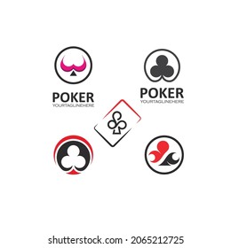 poker club card game icon vector concept design template