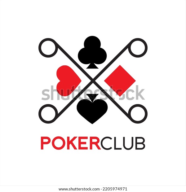 Poker Club Logo Design Vector Cross Stock Vector (Royalty Free ...