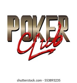 Poker Club sign, gambling, casino