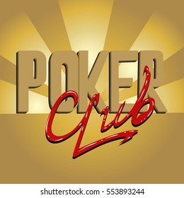 Poker Club sign, gambling, casino