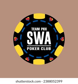 POKER CLUB, SWA, T-shirt, POKER T-SHIRT VECTOR
