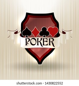 Poker coat casino background, vector illustration