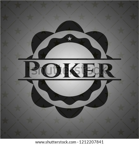 Poker dark emblem. Retro
