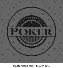 Poker dark icon or emblem
