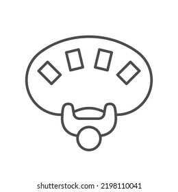 Poker dealer line outline icon