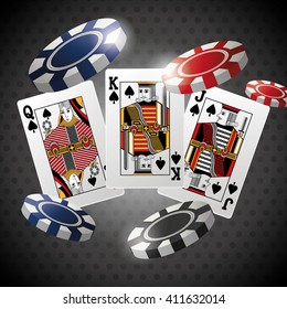 Poker design, cards and chips concept ,, casino games