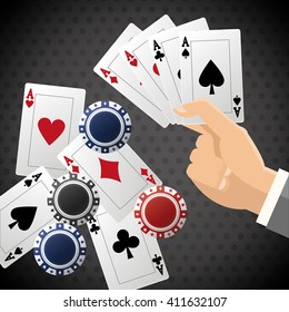 Poker design, cards and chips concept ,, casino games