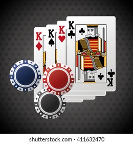 Poker design, cards and chips concept ,, casino games