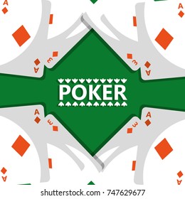 poker design cards and game concept casino