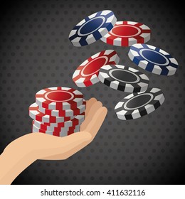 Poker design, game and chips concept ,, casino games