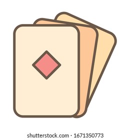 poker diamond cards block style icon vector illustration design