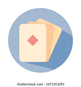 poker diamond cards block style icon vector illustration design