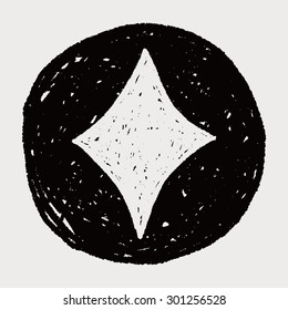 poker diamond doodle