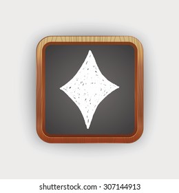 poker diamond doodle