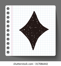 poker diamond doodle
