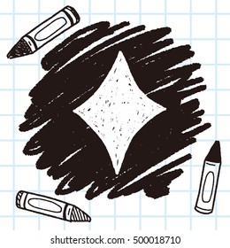poker diamond doodle