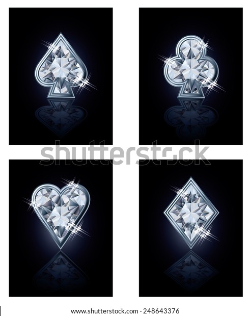 Poker diamonds card,\
vector illustration