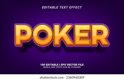 poker editable text effect graphic style