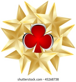poker element - clover