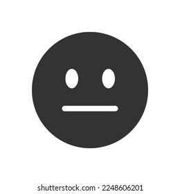 Poker face emoji isolated on white background. Neutral face emoticon symbol modern, simple, vector, icon for website design, mobile app, ui. Vector Illustration