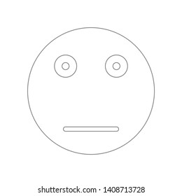 Poker face emoticon icon. Element of web for mobile concept and web apps icon. Outline, thin line icon for website design and development, app development
