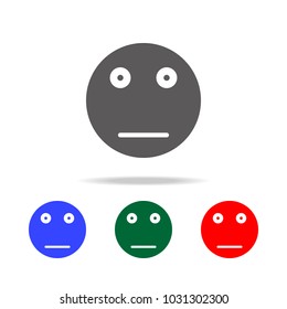 Poker face emoticon icon. Elements in multi colored icons for mobile concept and web apps. Icons for website design and development, app development on white background
