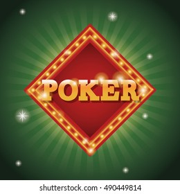 Poker frame of casino concept design