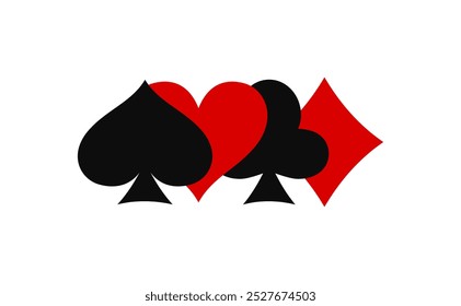 Poker game card symbol. Casino card suits