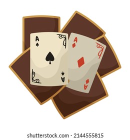 poker game cards isolated icon