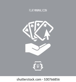 Poker game concept - Minimal icon